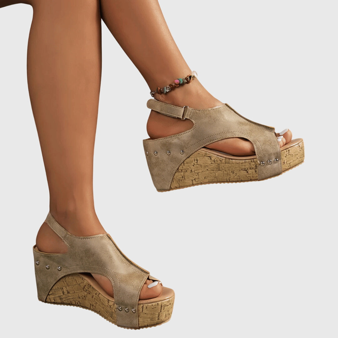 Calista | Beige Suede Orthopedic Sandals