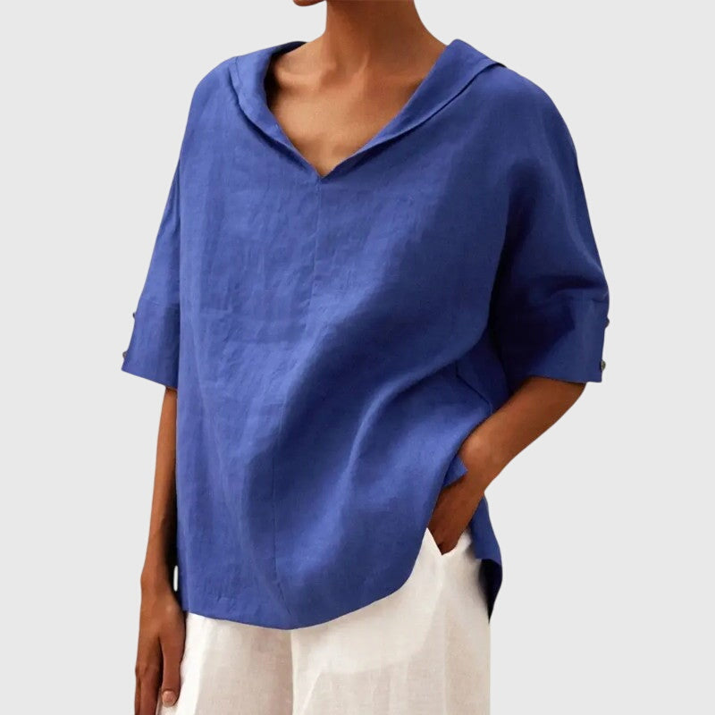 Calista | Linen Blouse - Khaki
