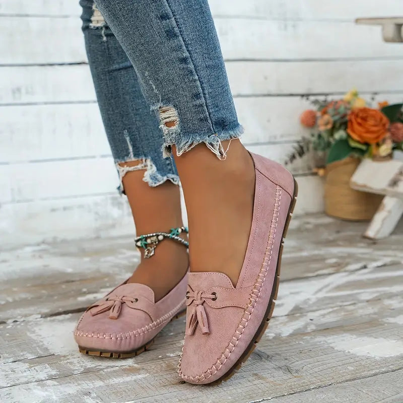 Astrid | Navy Blue Comfortable Soft Moccasins