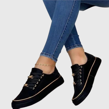 Astrid | Black Leather Orthopedic Shoes