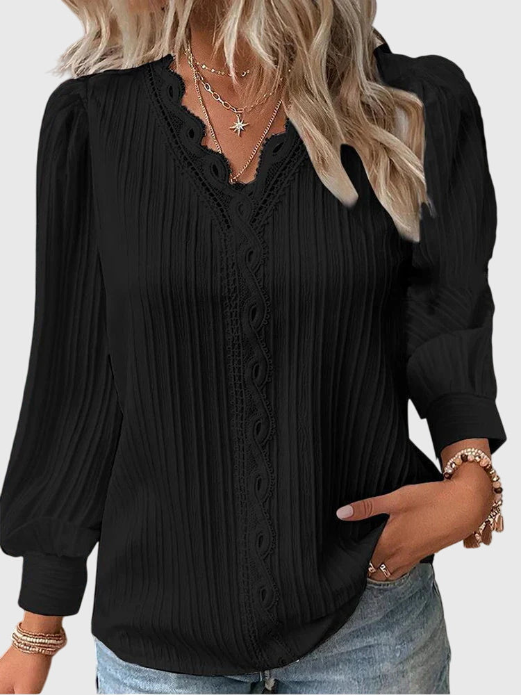 Calista | Elegant Pullover Blouse in Soft Yellow