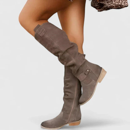 Kalynda | Olive Green Knee-High Orthopedic Boots