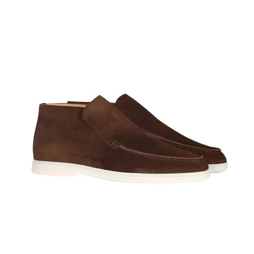 Beckett | Grey Suede Slip-On Shoes