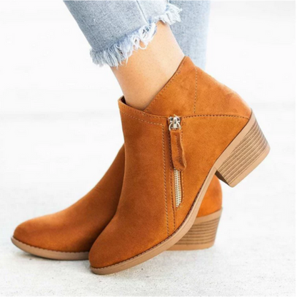 Alethea | Blue Suede Sophisticated Boots