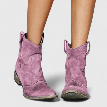 Alethea | Cobalt Suede Elegant Boots
