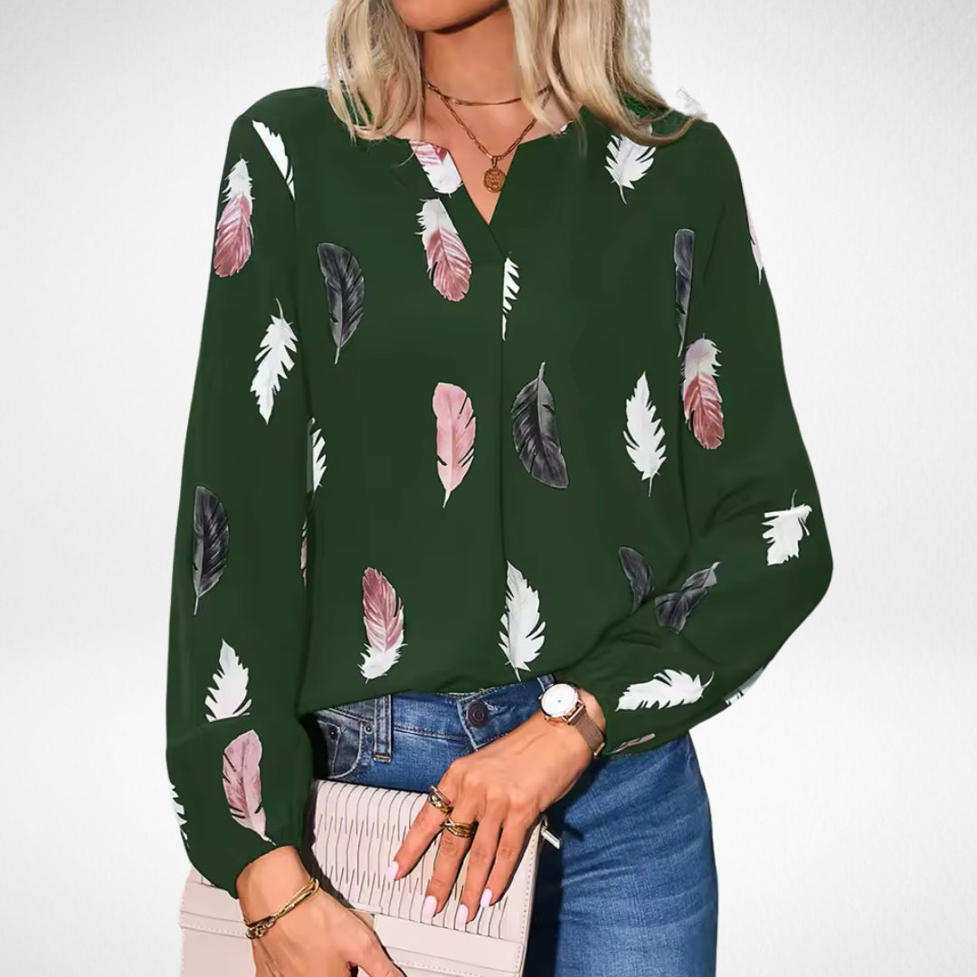 Astrid | Blush Feather Confidence Fit Blouse