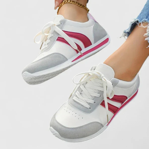 Calantha | White Navy Orthopedic Shoes
