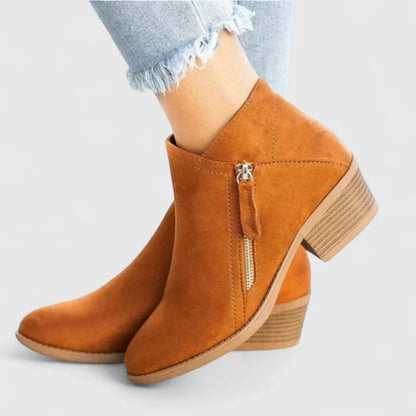 Alethea | Blue Suede Sophisticated Boots