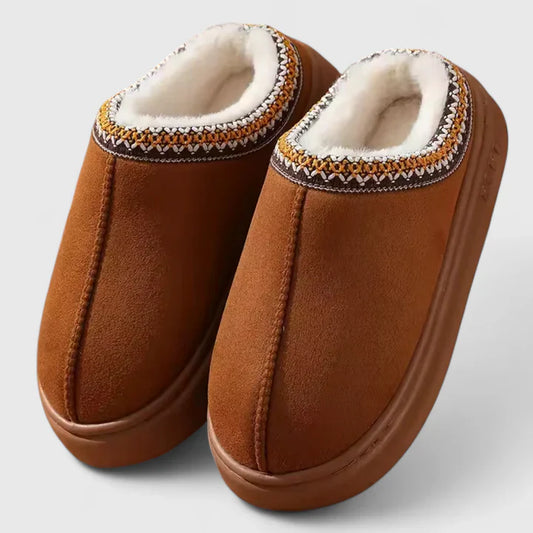 Alethea | Brown Suede Orthopedic Slippers
