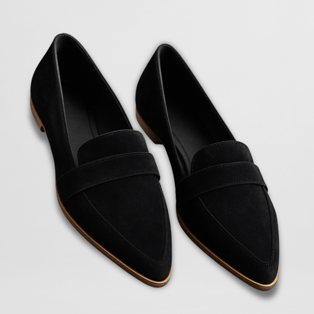 Black Orthopedic Soft Suede Loafers