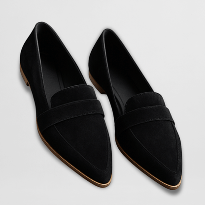 Black Orthopedic Soft Suede Loafers