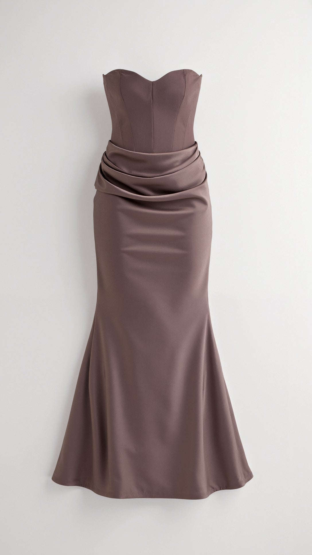 Astrid | Elegant Women's Wedding Guest Column Maxi Dress in Black Satin