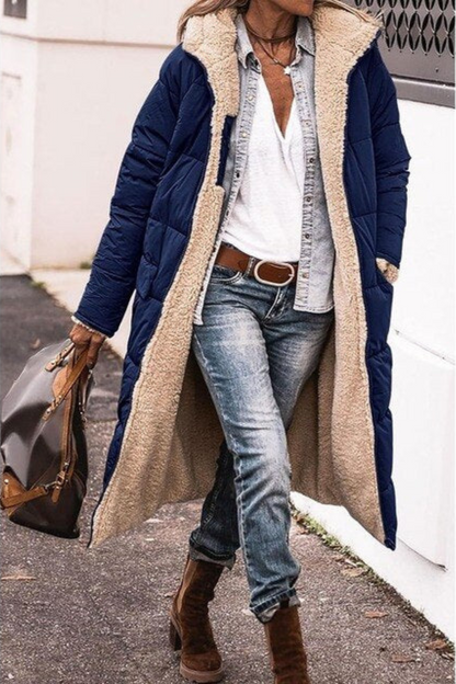 Astrid | Elegant Reversible Shearling Coat in Brown