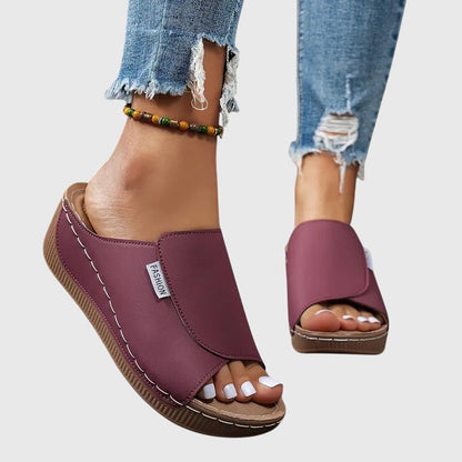 Burgundy Stylish Orthopedic Sandals
