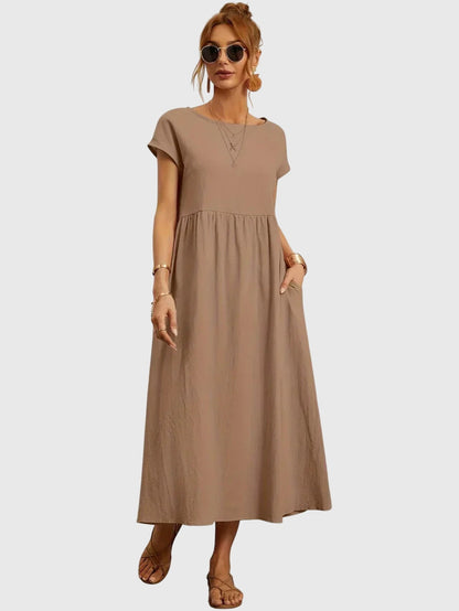 Astrid | Olive Green Casual Pocket Dress