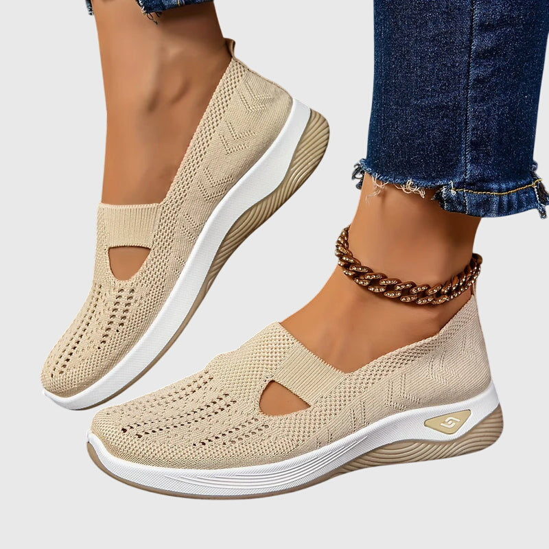 Calista | Olive Green Orthopedic Slip-On Shoes