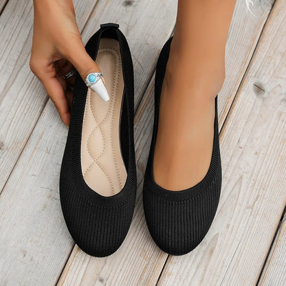 Calista | Beige Knit Anti-Slip Breathable Shoes