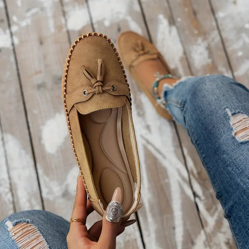 Astrid | Navy Blue Comfortable Soft Moccasins