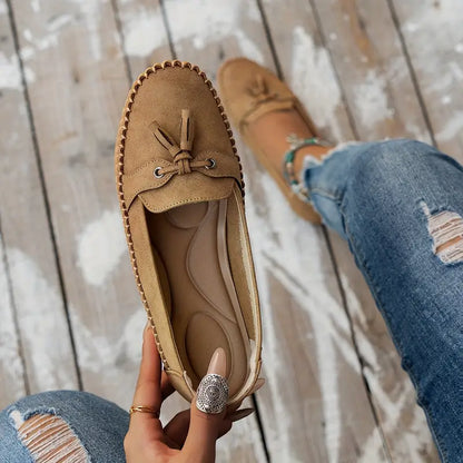 Astrid | Navy Blue Comfortable Soft Moccasins