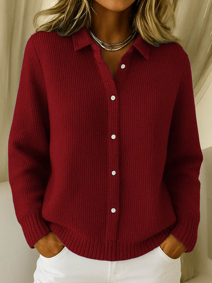 Astrid | Soft Sky Blue Classic Knitted Button Cardigan