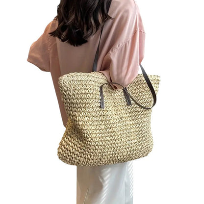 Calista | Women’s Spacious Woven Straw Beach Tote Bag