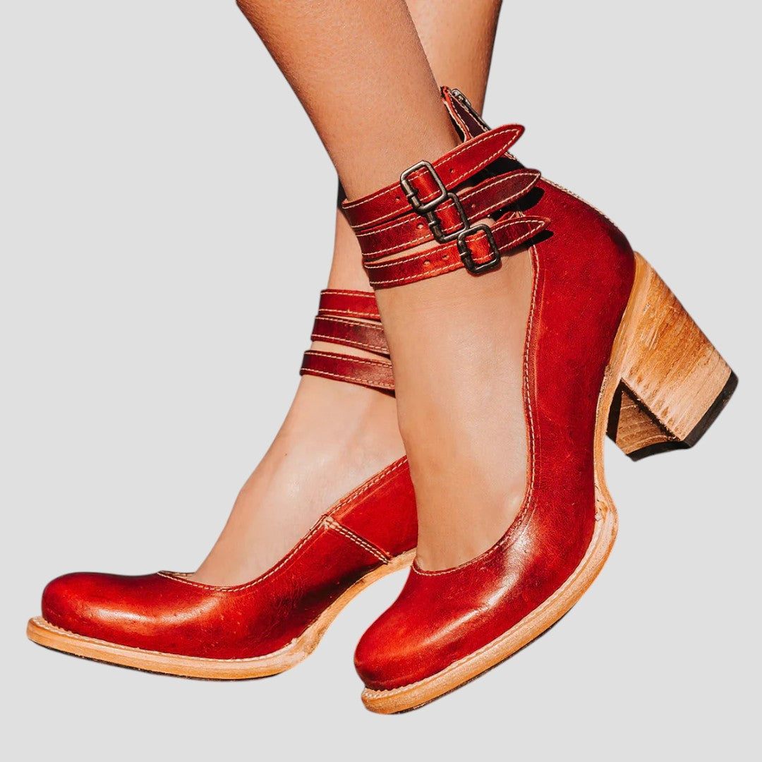 Zelia | Black Strappy Stylish Comfortable Boots
