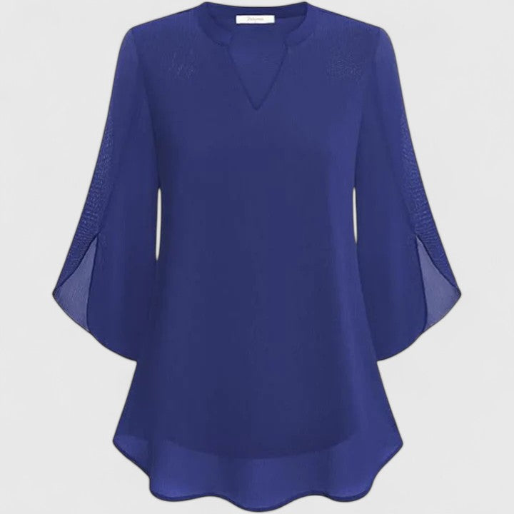 Astrid | Black Sophisticated Blouse with Flared Sleeves