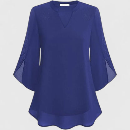 Astrid | Black Sophisticated Blouse with Flared Sleeves