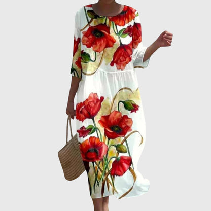 Alethea | Elegant Mint Floral Maxi Dress