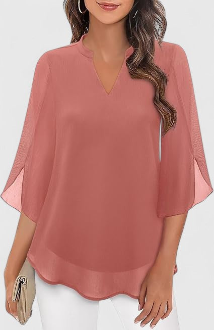 Calantha | Teal Comfortable Blouse with Flared Sleeves