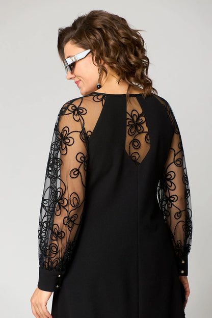Calista | Black Elegant Lace Dress