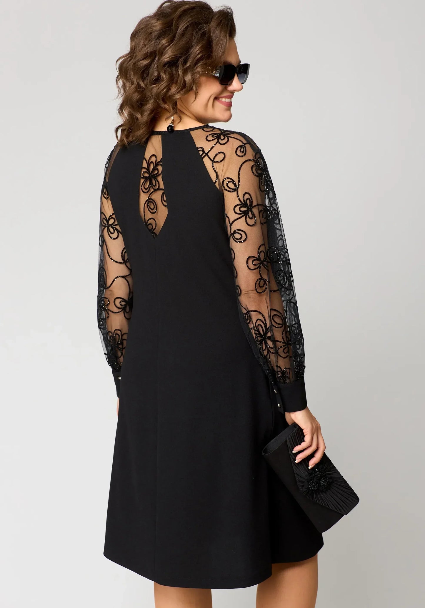 Calista | Black Elegant Lace Dress