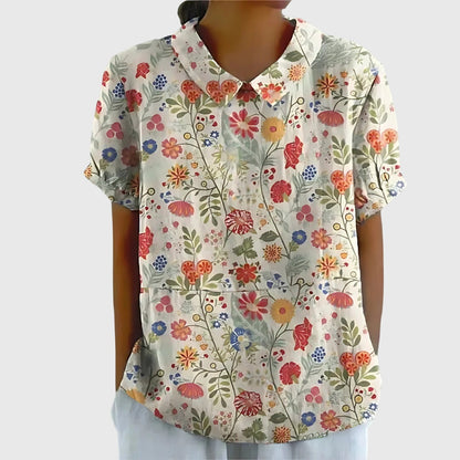 Alethea | Sage Green Floral Blouse
