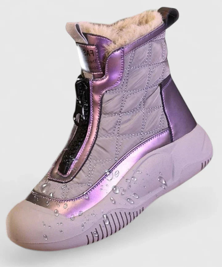 Calista | Beige Quilted Orthopedic Boots