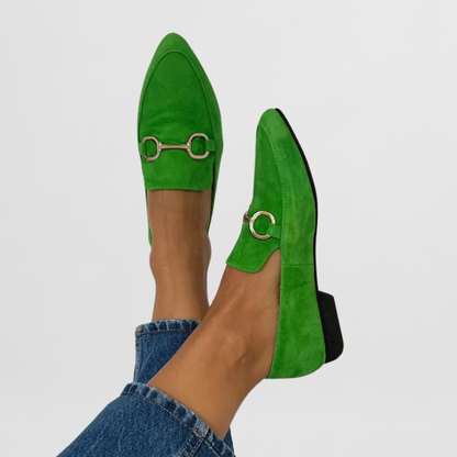 Calanthe | Green Suede Orthopedic Loafers