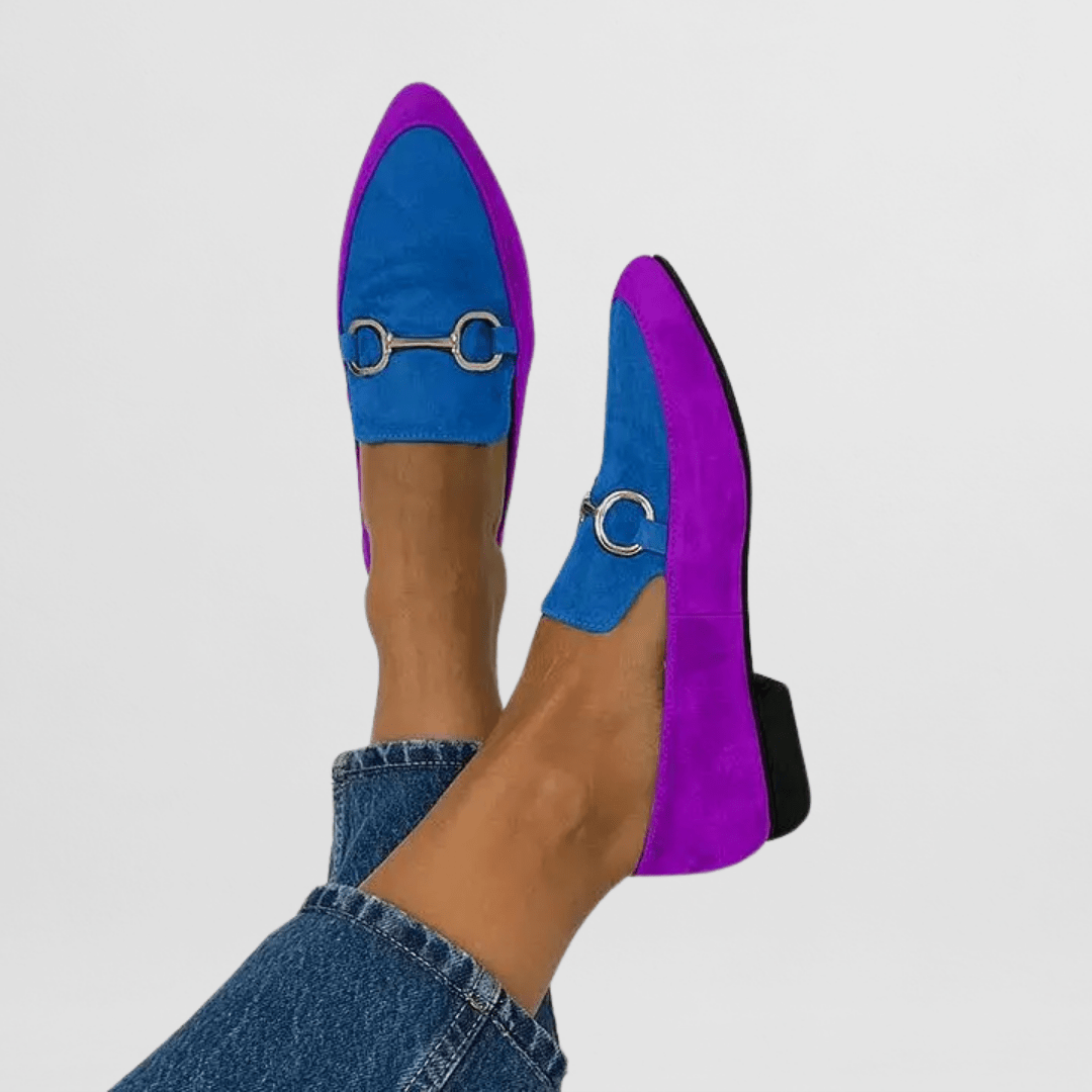Calantha | Vibrant Boho Loafers with Tassel