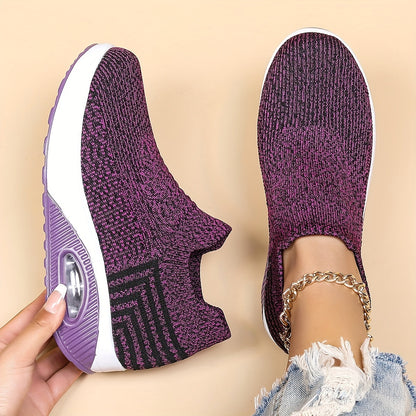 Alethea | Grey Knit Air Cushion Shoes