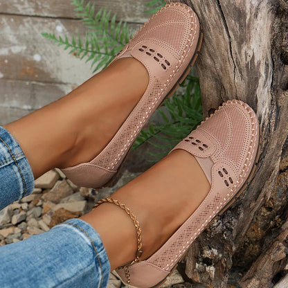 Adriana | Beige Women Stylish Orthopedic Casual Slip-On Shoes