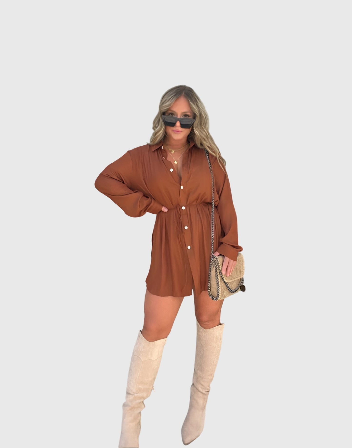 Aurora | Elegant Romper Dress in Burgundy