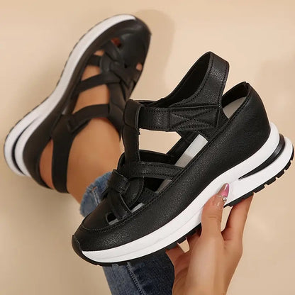 Calantha | White Strappy Orthopedic Sandals