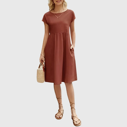 Calista | Elegant Beige Spring Dress