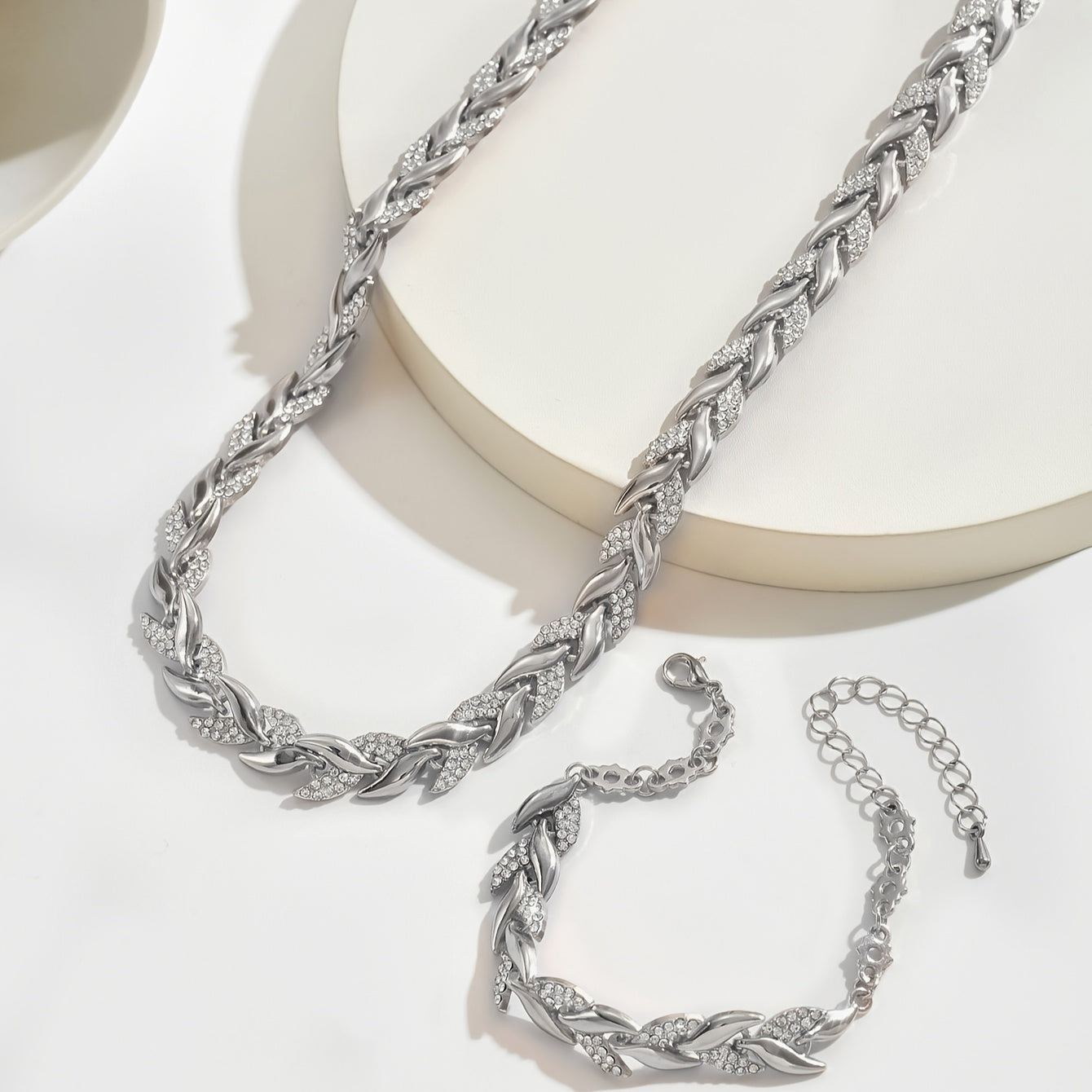 Calanta | Rose Gold Rhinestone Fish Tail Set