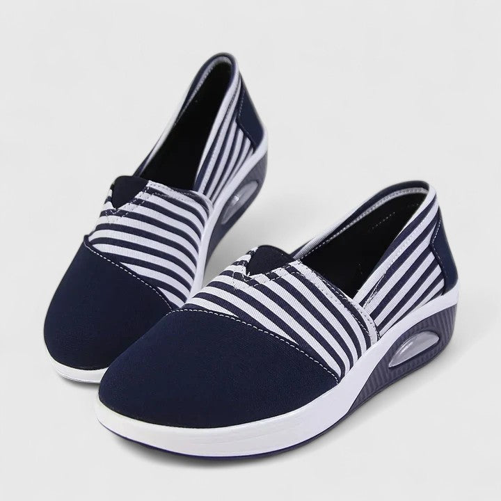 Astrid | Navy Striped Orthopedic Sneakers