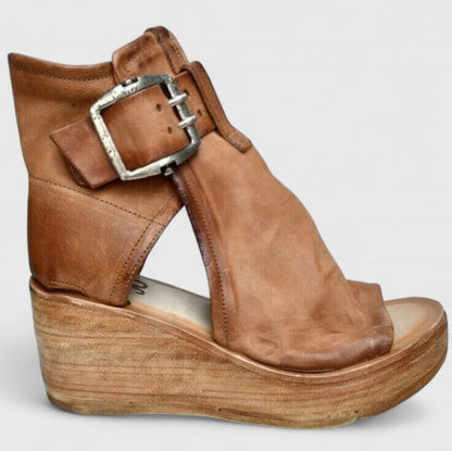 Aria | Tan Suede Orthopedic Wedge Sandals