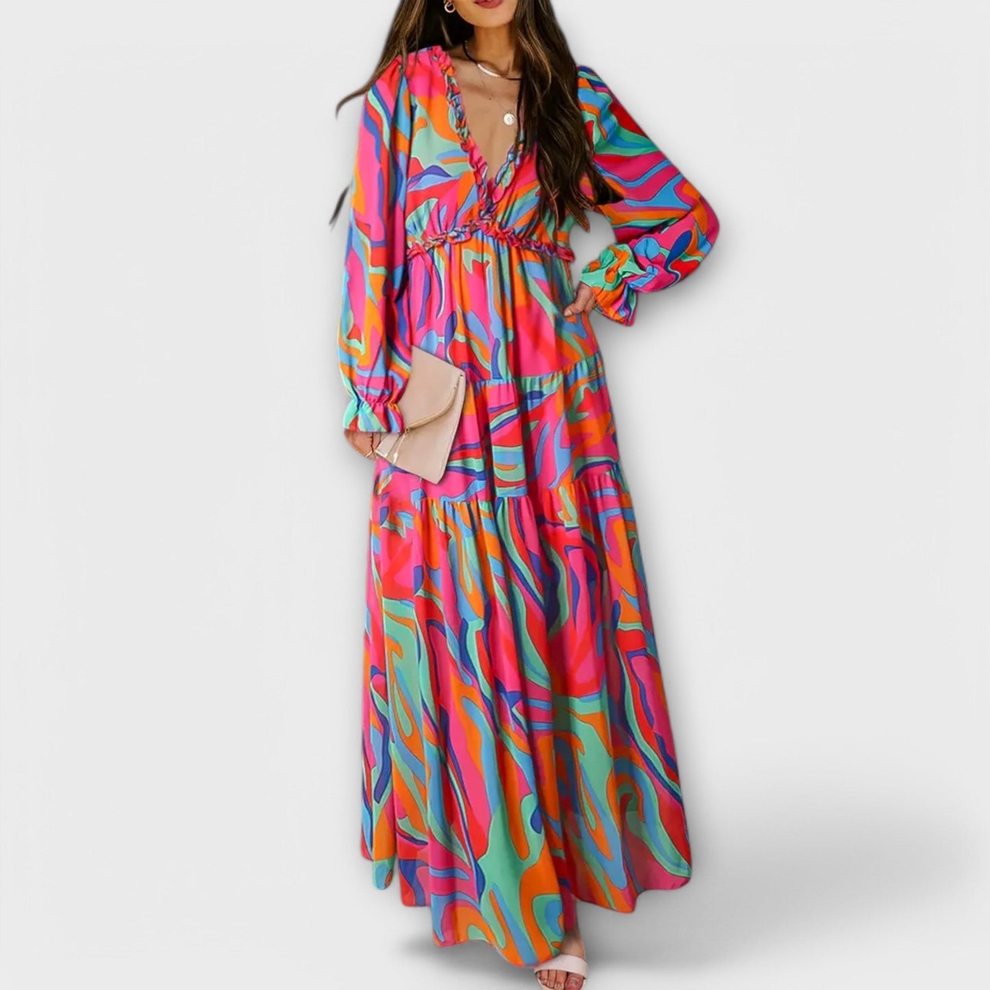 Calista | Floral Elegant Maxi Dress