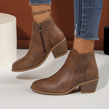 Kaid | Black Cutout Orthopedic Boots