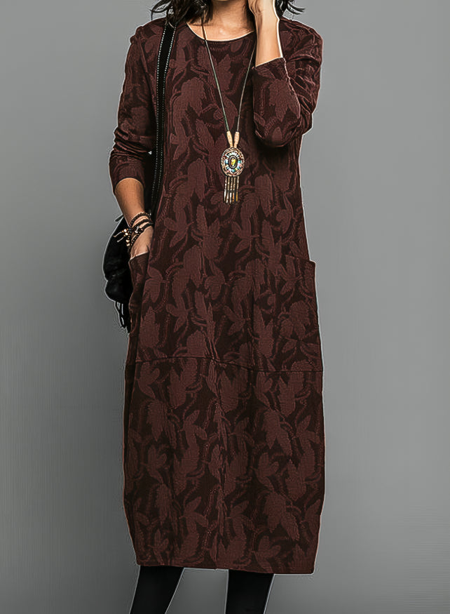 Alethea | Women's Wedding Guest Dark Green Printed Midi Dress