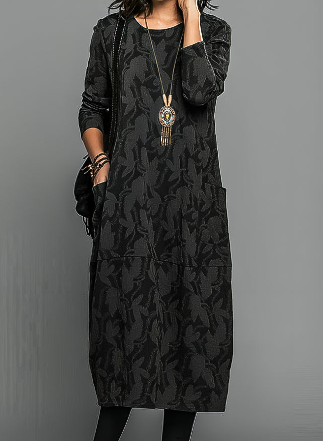 Alethea | Women's Wedding Guest Dark Green Printed Midi Dress