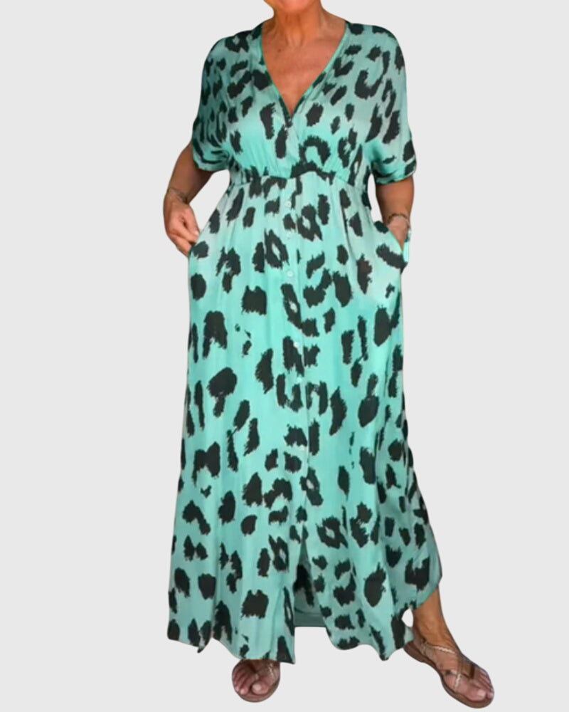 Astrid | Leopard Maxi Timeless Confidence Dress