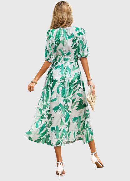 Astrid | Elegant Floral Midi Dress